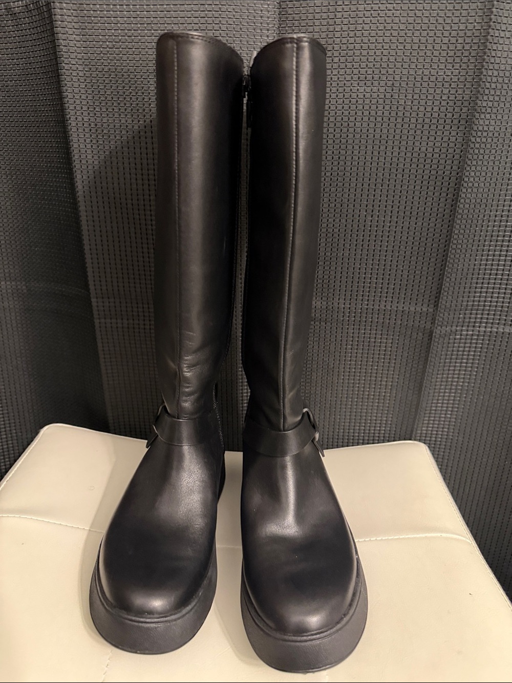Women’s Fit Flop F-mode Folded Knot Flatform Tall Stretch Boots NWOT Sz 5